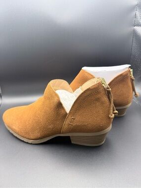 Kenneth Cole Reaction - Cognac Suede Low Heel Ankle Booties
